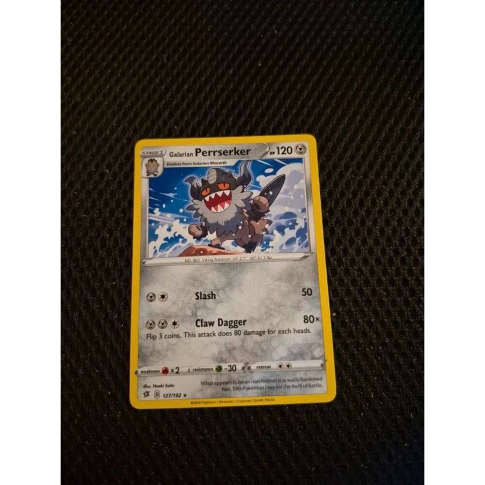 Galarian Perrserker 127/192 Pokemon Card (2020)